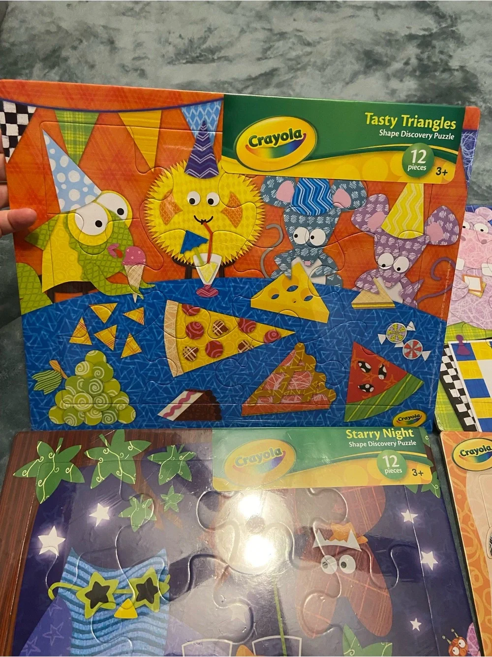 New Crayola Multicolor Kids Puzzle Pack - Red, Blue, Yellow & Green Scenes